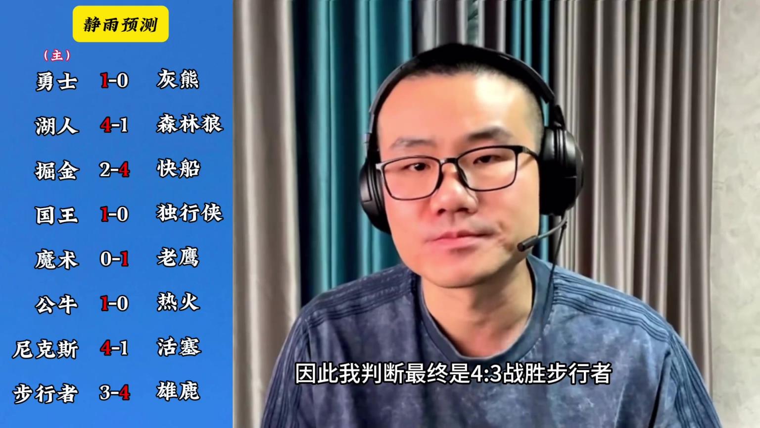 你同意嗎？靜雨對(duì)東西部季后賽球隊(duì)的預(yù)測(cè)：勇贏(yíng)熊 湖船尼鹿晉級(jí)